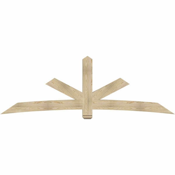 Ekena Millwork Alberta Rough Sawn Timber Gable Bracket, Douglas Fir, 108"W x 36"H x 6"D x 6"F, 8/12 Pitch GBW108X36X0606ALB00RDF - main